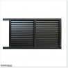 3.5M Wide & 1.8M High Flat Top Louver Sliding Gate in Matte Black Colour.