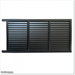 Matte Black 4M Wide Aluminium Louver Sliding Gate 1.8M High in Auckland