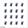Large Flange Head M8 Aluminium Rivet Nut 16 pieces