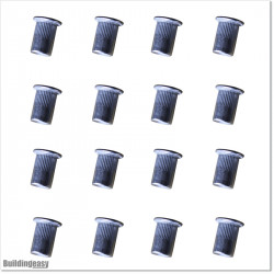 Large Flange Head M10 Aluminium Rivet Nut 16 pieces