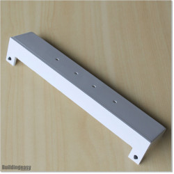 Aluminium Louver Pedestrian Gate 1M wide in Silver Pearl With Button Key Lock