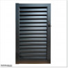 Aluminium Louver Pedestrian Gate 1M wide in Matte Black With Parts 1.8M high