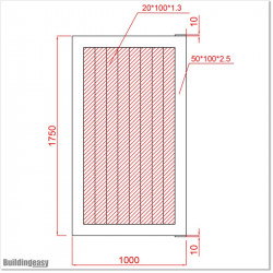 Pedestrian Tongue & Groove gate is 1.0M wide and gate height is 1.75M. Gate comes with a Lock