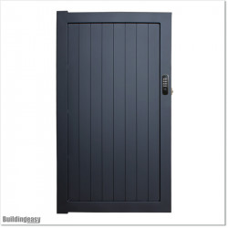 Pedestrian Tongue & Groove gate is 1.0M wide and gate height is 1.75M. Gate comes with a Lock