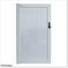 Pedestrian Tongue & Groove gate is 1.0M wide and gate height is 1.75M. Gate comes with a Lock