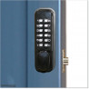 Pedestrian Tongue & Groove gate is 1.0M wide and gate height is 1.75M. Gate colour RAL7016 (Anthracite Grey)