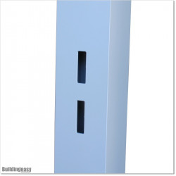 Aluminum Post 100 X 100 and 4.0mm wall thickness with holes made for Lock 1. Post is Silver Pearl Colour