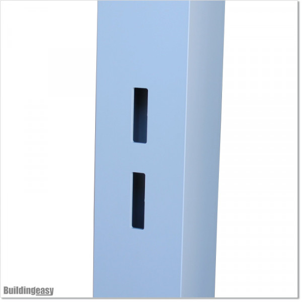 Aluminum Post 100 X 100 and 4.0mm wall thickness with holes made for Lock 1. Post is Silver Pearl Colour