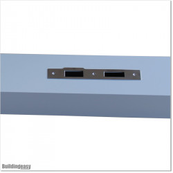 Aluminum Post 100 X 100 and 4.0mm wall thickness with holes made for Lock 1. Post is Silver Pearl Colour