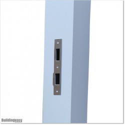 Aluminum Post 100 X 100 and 4.0mm wall thickness with holes made for Lock 1. Post is Pure White Colour