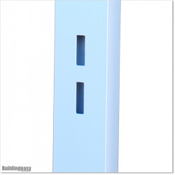 Aluminum Post 100 X 100 and 4.0mm wall thickness with holes made for Lock 1. Post is Pure White Colour