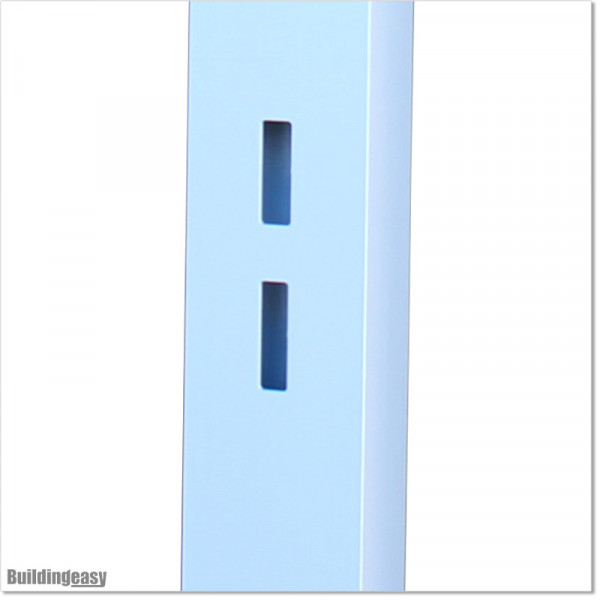 Aluminum Post 100 X 100 and 4.0mm wall thickness with holes made for Lock 1. Post is Pure White Colour