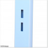 Aluminum Post 100 X 100 and 4.0mm wall thickness with holes made for Lock 1. Post is Pure White Colour