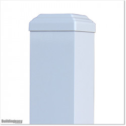 Aluminum Post 100 X 100 and 4.0mm wall thickness with holes made for Lock 1. Post is Pure White Colour