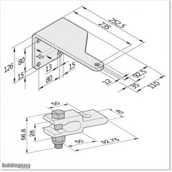 Sommer tilting bracket Left Hand side. This can be used with Sommer Twist XL Openers