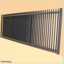 Sliding Finn Gate 3.8MX1.8M Gate is 3.8M wide and gate height is 1.8M