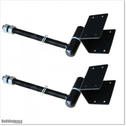 Finn Gate is 1000mm wide (excluding hinge gap) and 1450mm high. Gate comes with Button Lock and Stricker Bracket
