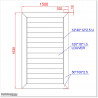 Aluminium Louver Pedestrian Gate 1M wide in Silver Pearl With Parts