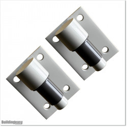 Aluminium Louver Pedestrian Gate 1M wide in Silver Pearl With Parts 1.8M high