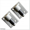 Aluminium Louver Pedestrian Gate 1M wide in Silver Pearl With Parts
