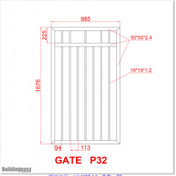 1.7M High Aluminium Pedestrian Gates in Auckland Black Colour.