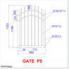 Quality Aluminium Curved Top Pedestrian Gates 1.4M High With Parts.