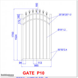 Aluminium Arched Top Pedestrian Gates 1.7M High In Auckland.