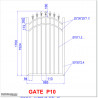 Aluminium Arched Top Pedestrian Gates 1.7M High In Auckland.