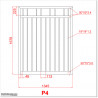 Aluminium Flat Top Pedestrian Gates 1.35M Wide in Black Colour