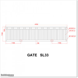 4.7M Wide Aluminium Flat Top Sliding Gate 1.2M High In Auckland.