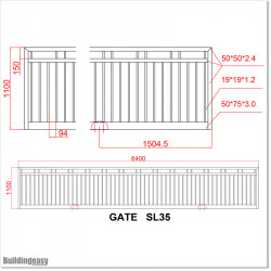 6.4M Wide and 1.2M High Sliding Gate Flat Top in Auckland.