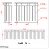 5.8M Wide Black Flat Top Aluminium Sliding Gate 1.4M High in Auckland
