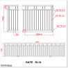 Black Sliding Gates 6.4M Wide and 1.5M High With Fittings in Auckland.