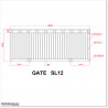 4.2M Wide Gate 1.7M High Flat Top Sliding Gate in Black Colour.