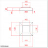 Base cover for 100 X 100 Anthracite Grey colour Posts