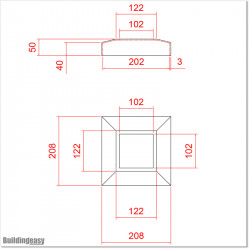 Base cover for 100 X 100 Pure White colour Posts