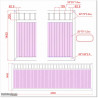Gate is 4.35M wide and gate height is 1.45. Gate fits 4.0M post gap. Gate colour Pure White (RAL9010)