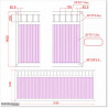 Gate is 3.75M wide and gate height is 1.45. Gate fits 3.5M post gap. Gate colour Matte Black (RAL9005)