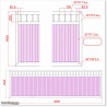 Gate is 4.8M wide and gate height is 1.45. Gate fits 4.5M post gap. Gate colour Matte Black (RAL9005)