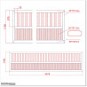 Gate is 4.275M wide and gate height is 1.15. Gate fits 4.0M post gap. Gate colour Matte Black (RAL9005)