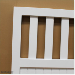 Gate is 3.825 wide and gate height is 1.15. Gate fits 3.5M post gap. Gate colour Pure White (RAL9010)