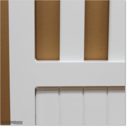 Gate is 3.825 wide and gate height is 1.15. Gate fits 3.5M post gap. Gate colour Pure White (RAL9010)