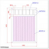 Pedestrian Tongue & Groove gate is 1.05M wide and gate height is 1.45M. Gate colour Matte Black (RAL9005)