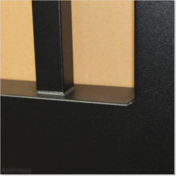 Pedestrian Tongue & Groove gate is 1.05M wide and gate height is 1.45M. Gate colour Matte Black (RAL9005)