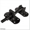 Pedestrian Tongue & Groove gate is 1.05M wide and gate height is 1.45M. Gate colour Matte Black (RAL9005)