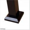 Post is powder coated in matte black. Post is 1.24M long. Post base is 140 X 140 and 10mm thick. Post comes with matching post c
