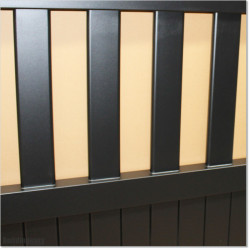 Pedestrian Tongue & Groove gate is 1.0Mm wide and gate height is 1.15M. Gate colour Matte Black (RAL9005)