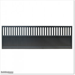 Gate is 4.725M wide and gate height is 1.15. Gate fits 4.5M post gap. Gate colour Matte Black (RAL9005)