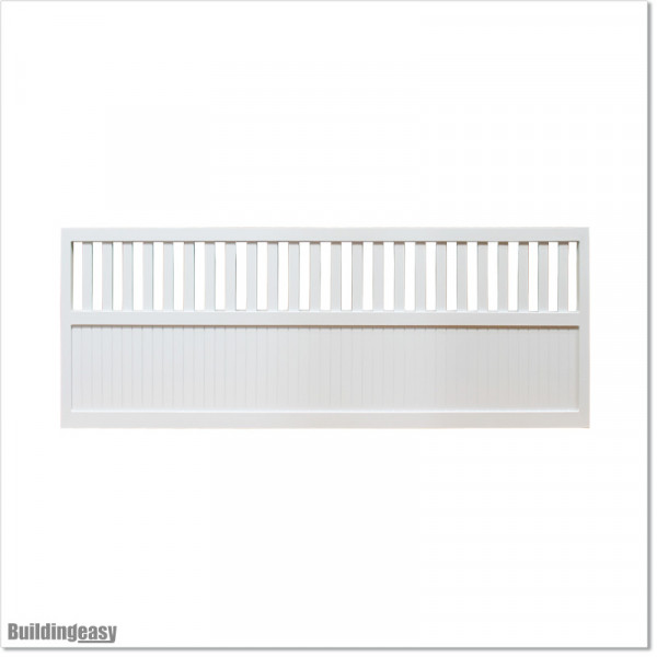 Gate is 3.825 wide and gate height is 1.15. Gate fits 3.5M post gap. Gate colour Pure White (RAL9010)