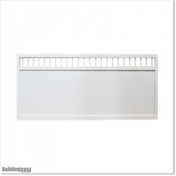 Gate is 3.75M wide and gate height is 1.45. Gate fits 3.5M post gap. Gate colour Pure White (RAL9010)